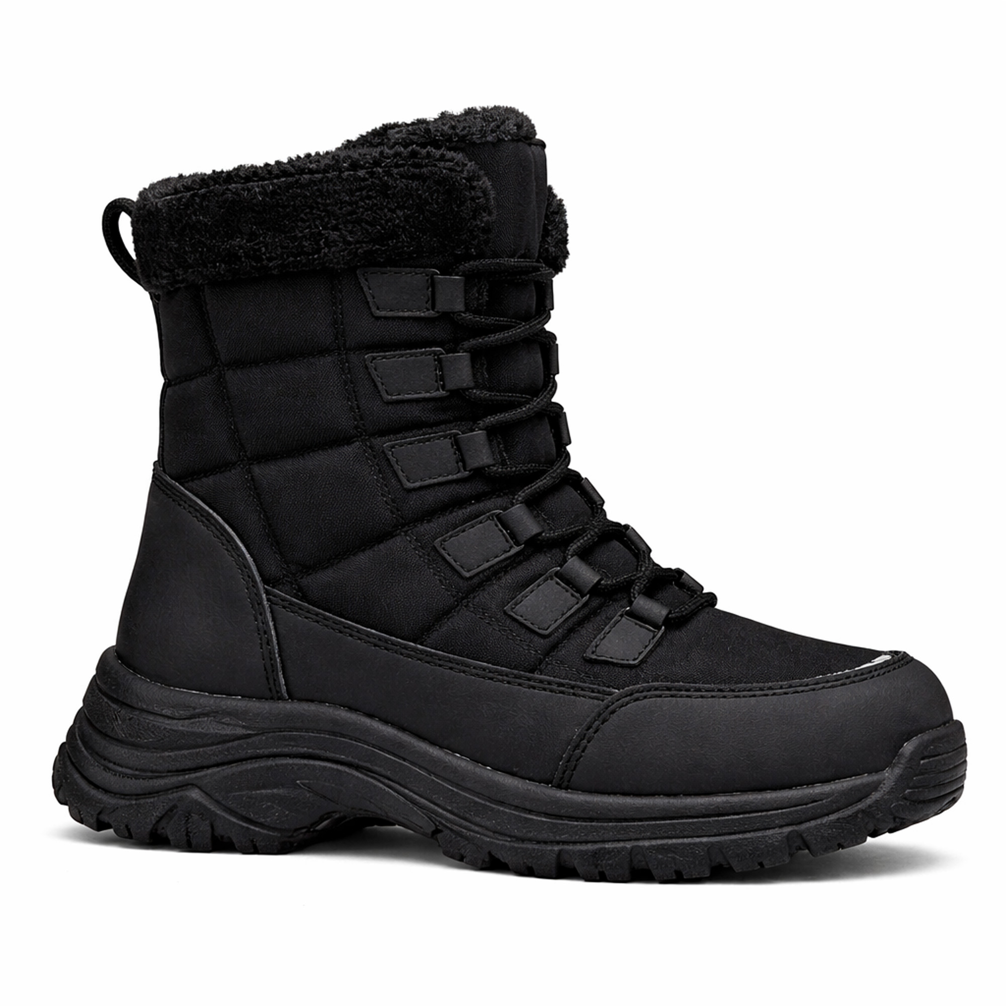 Botines Mujer Invierno Acolchados Con Diseño Urbano